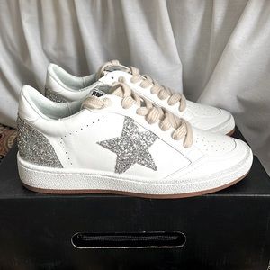 Ballin Star Sneakers | Silver Glitter
